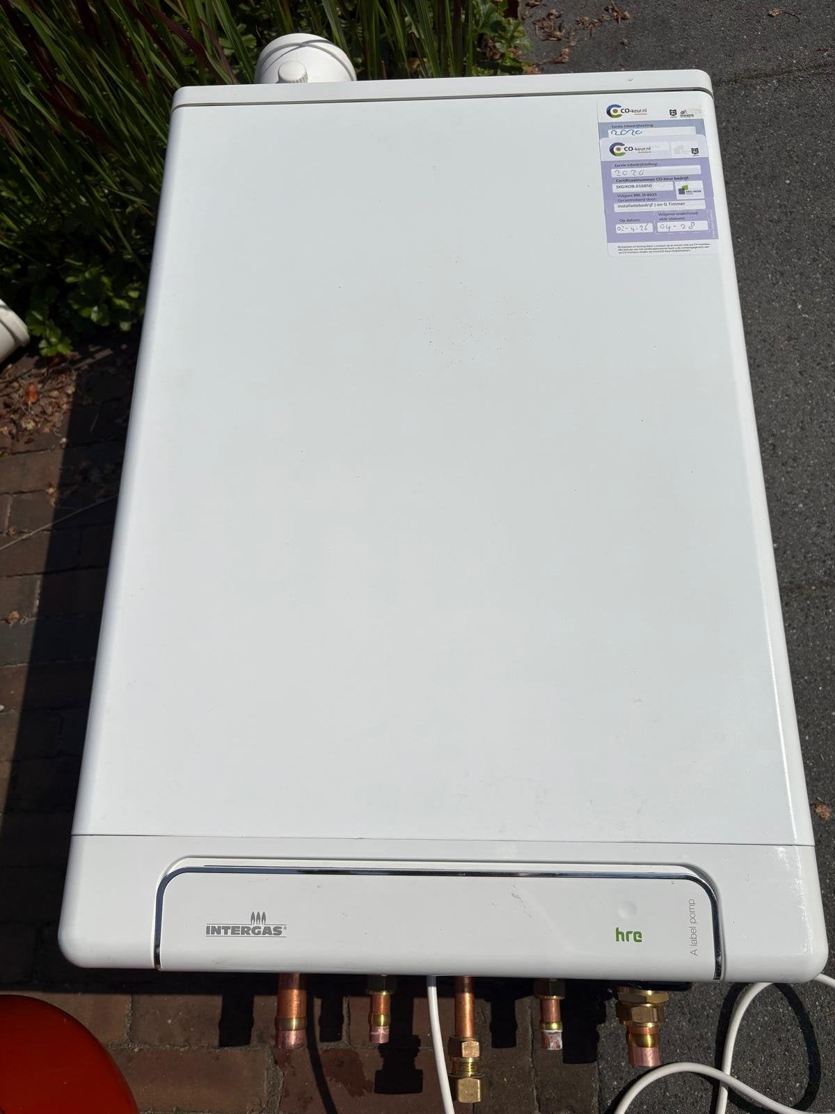 Intergas HRE 28/24RF Combi CV-ketel, bouwjaar 2020, Doe-het-zelf en Verbouw, Verwarming en Radiatoren, Ophalen, Gebruikt, Hoog rendement (Hr)