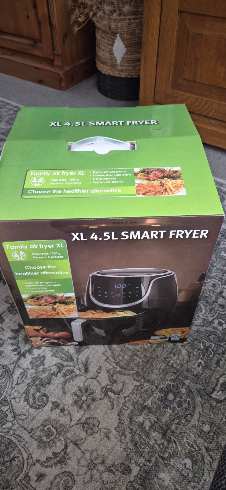 Nieuwe XL 4.5L Smart Airfryer - Ongebruikt en Compleet, 4 liter of meer, Ophalen of Verzenden, Nieuw