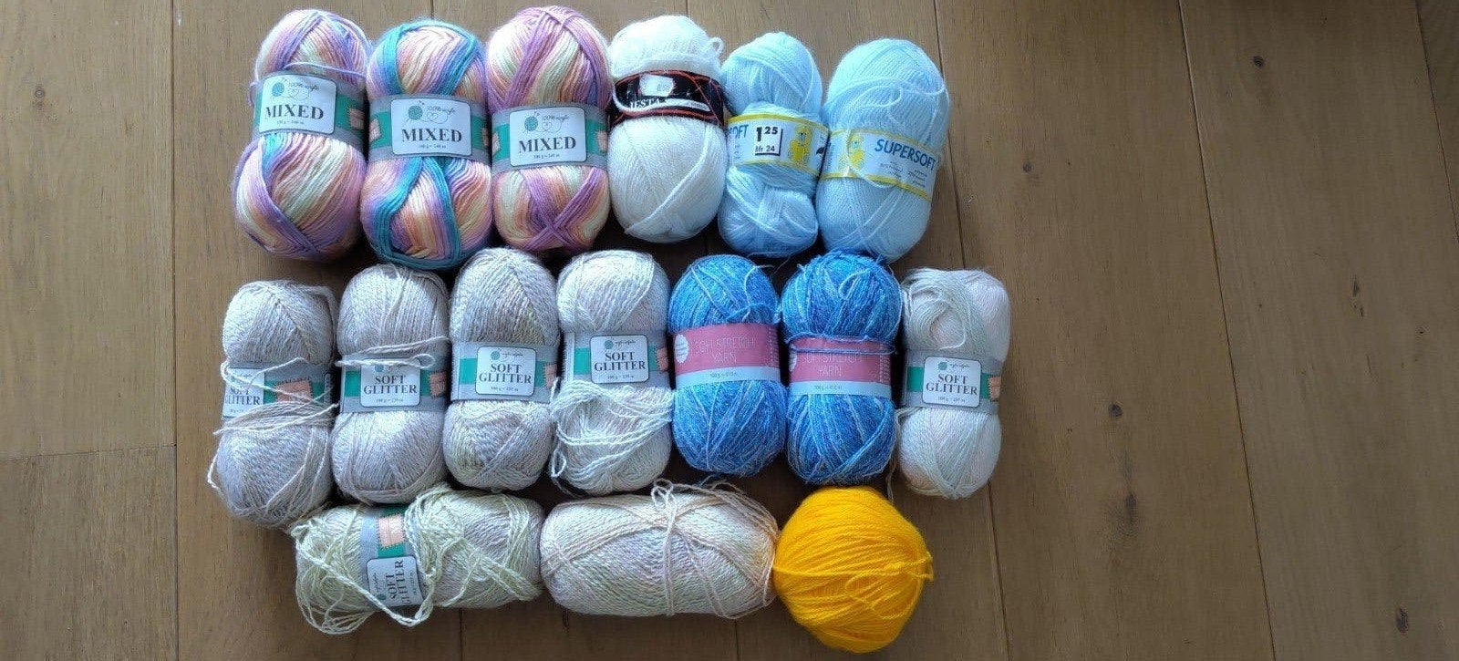 Mix pakket garen 16 bol, Ophalen of Verzenden, Nieuw, Breien of Haken, Wol of Garen