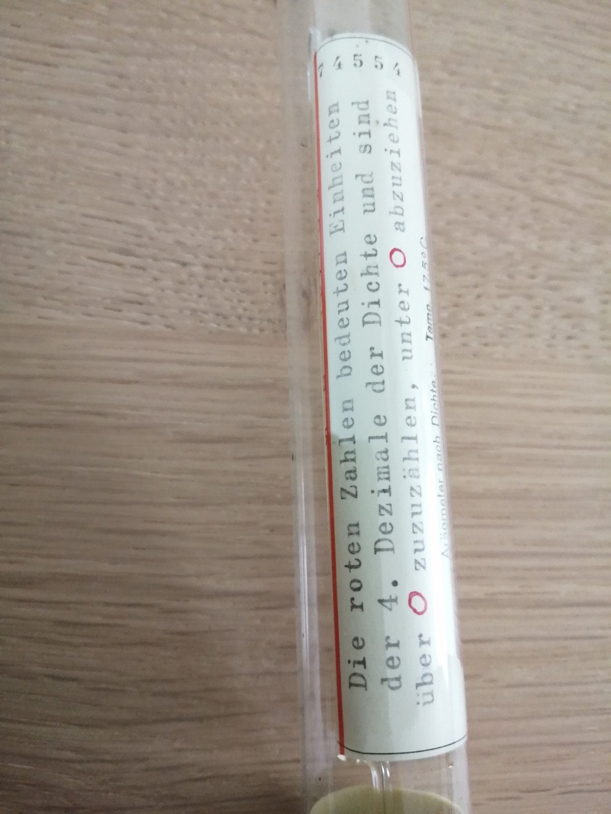 Losse torricelli thermoter in topstaat verkerend 42 cm lang., Draadloos, Gebruikt, Glas, Ophalen of Verzenden