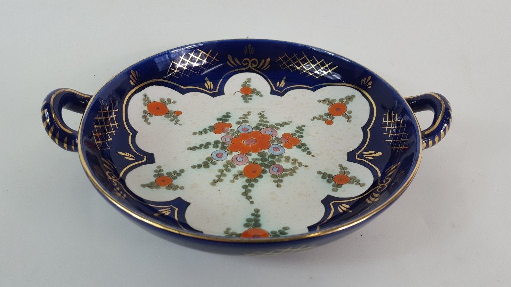 Gouda plateel Regina René schaaltjes, blauw kobalt. 2A7, Ophalen of Verzenden