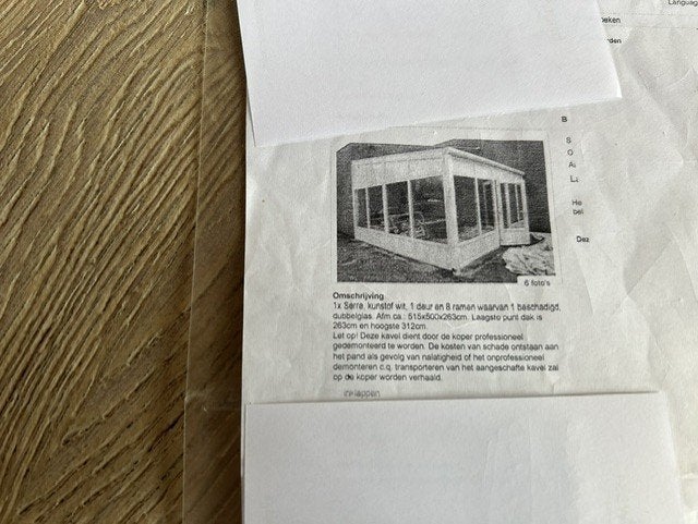 serre veranda, Ophalen, Gebruikt, Serre