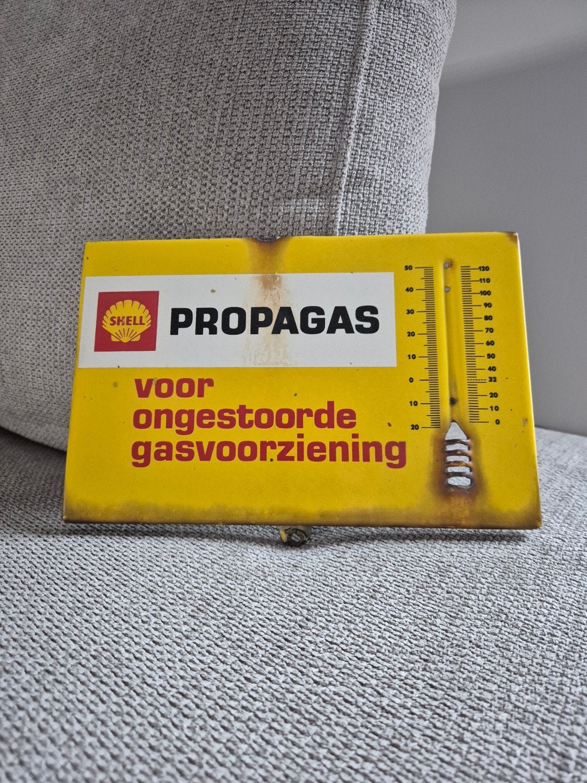 emaille bord Shell propagas, Ophalen of Verzenden, Gebruikt, Reclamebord