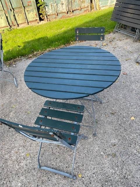 bistro setje, Tuin en Terras, Ophalen of Verzenden, Gebruikt, Teakhout