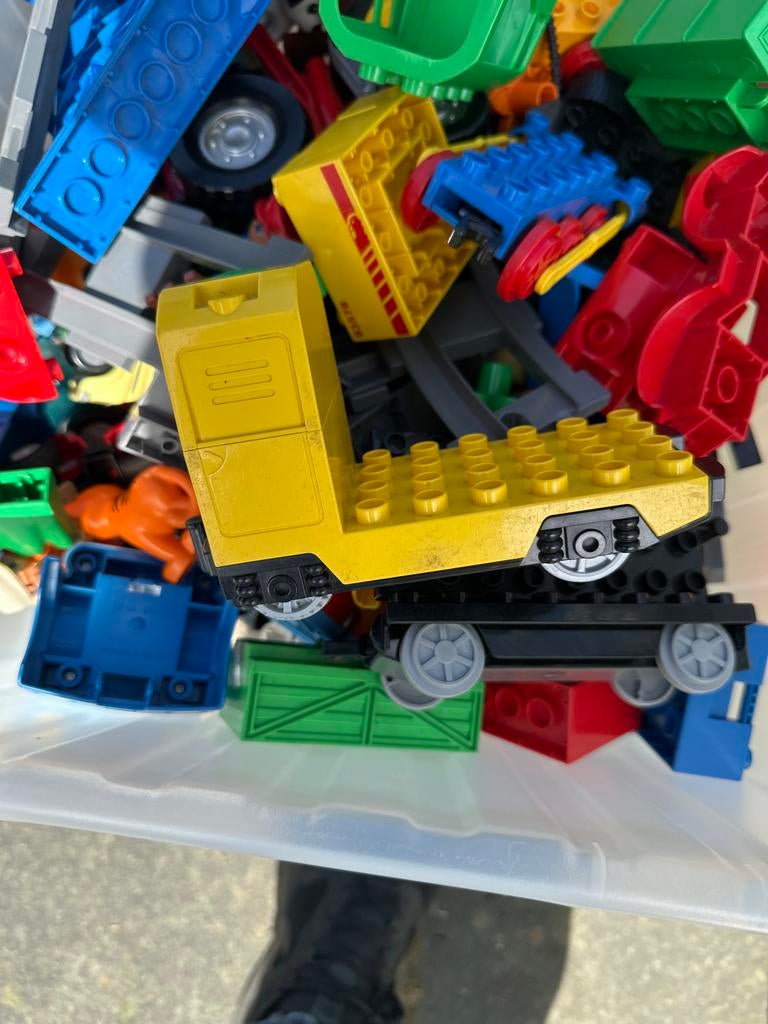 Grote partij Duplo, incl rails en electrische trein “bieden”, Gebruikt, Ophalen of Verzenden, Duplo, Inclusief accessoires