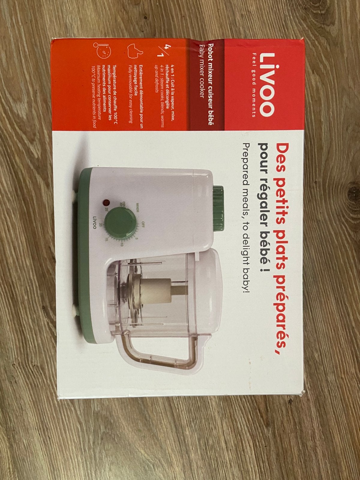 LIVOO BABY STOOMKOKER EN BLENDER 4-IN-1, Ophalen of Verzenden, Zo goed als nieuw, Overige typen