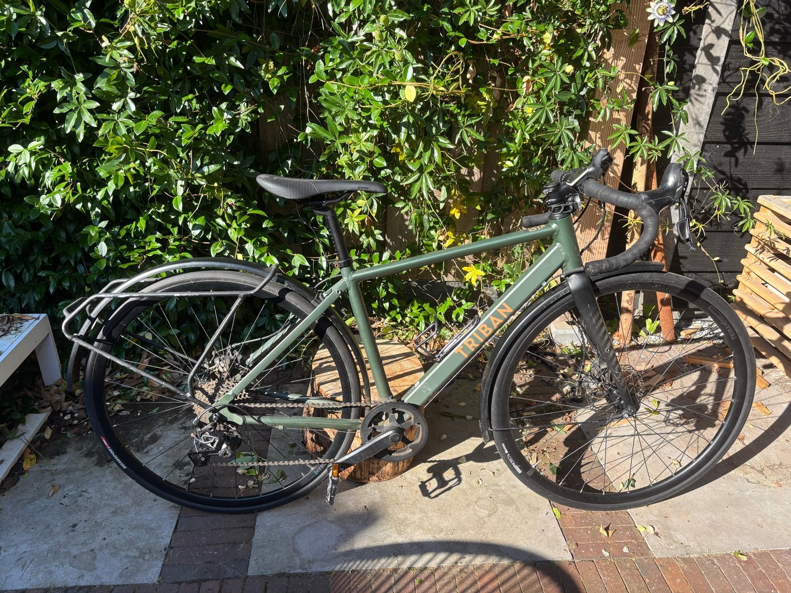 Triban GRVL120 10-speed gravel fiets - Maat XS, Fietsen en Brommers, 28 inch, Gebruikt, 10 tot 15 versnellingen, Aluminium