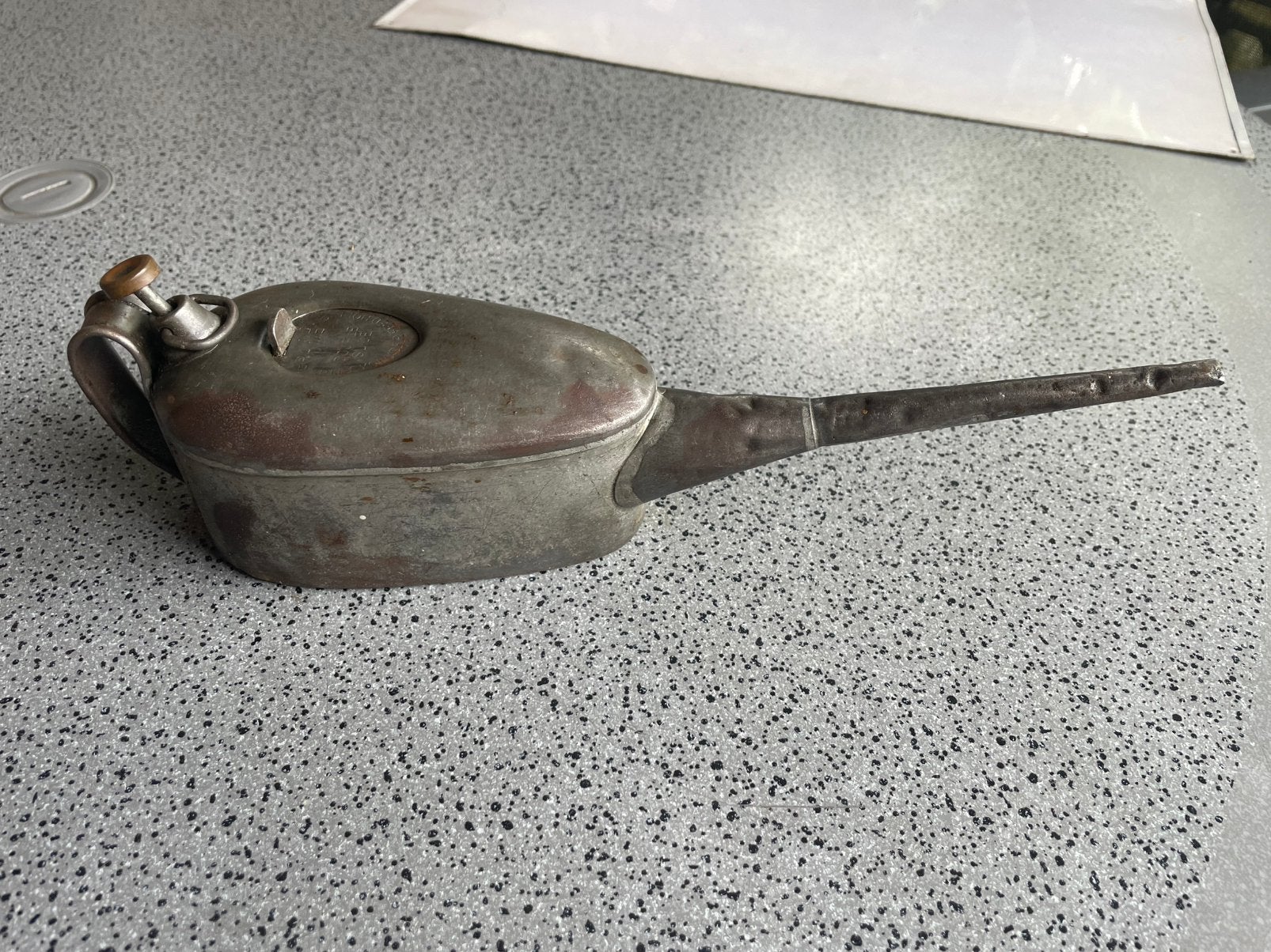 Antieke Braime's Leeds Oliekan – No. 03 – Vintage Oliespuit, Ophalen