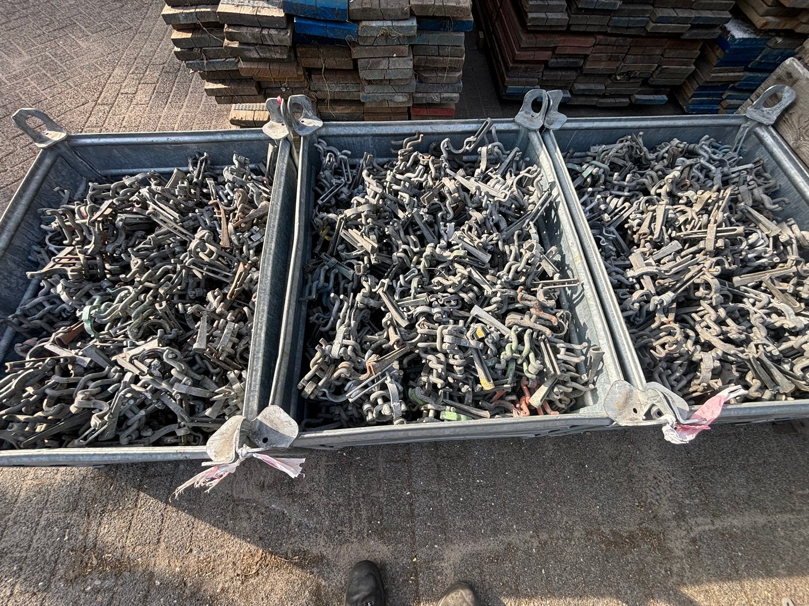 Kruisklemmen / Vaste Klemmen Steiger - 718 stuks, Doe-het-zelf en Verbouw, Steigers, Ophalen, Gebruikt, Gevelsteiger, Minder dan 2 meter