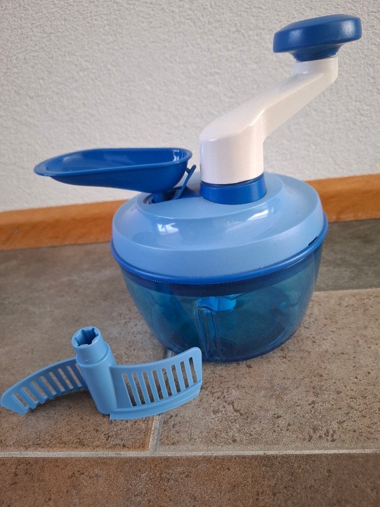 Tupperware Quickchef: Mixen, Kloppen, Snijden, Blauw, Overige typen, Ophalen of Verzenden, Zo goed als nieuw