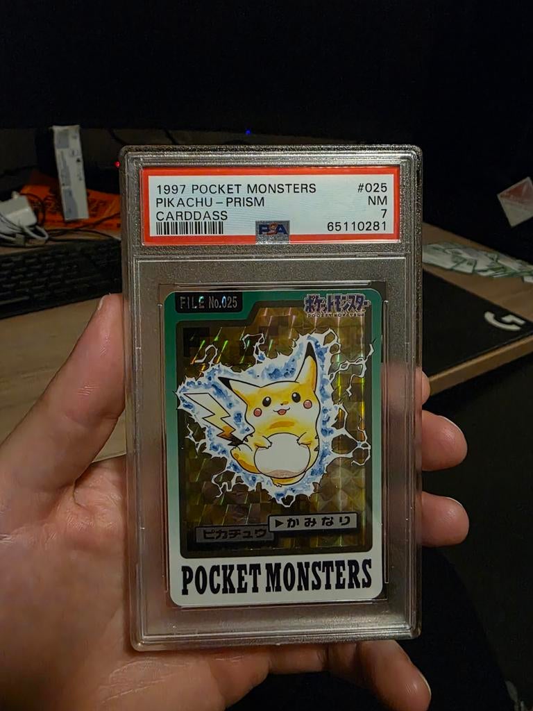 Pikachu Cardass psa 7, Hobby en Vrije tijd, Verzamelkaartspellen | Pokémon, Ophalen of Verzenden, Zo goed als nieuw