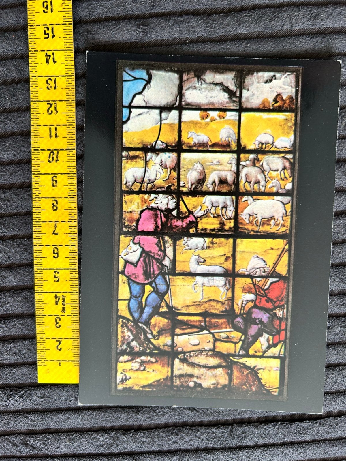 140. Kaart glas in lood King’s College Cambridge, Ophalen of Verzenden, 1980 tot heden