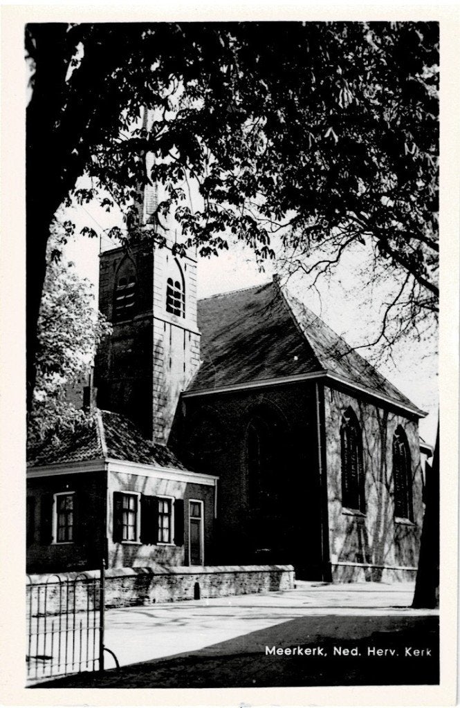 Meerkerk, Ned. Herv. Kerk - 1965, Verzamelen, Ansichtkaarten | Nederland, Verzenden, 1960 tot 1980, Gelopen, Zuid-Holland