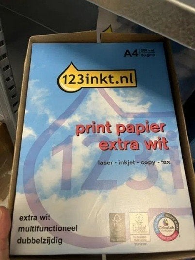 123inkt printpapier extra wit A4, Diversen, Papierwaren, Nieuw, Ophalen