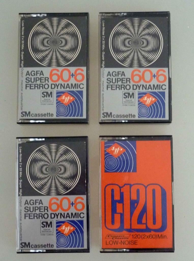 Agfa Gevaert, Super Ferro Dynamic, Low Noise cassette C60+6, Verzenden, Gebruikt, Overige genres, 2 t/m 25 bandjes