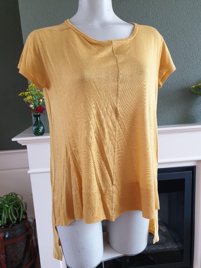 High Everyday Couture okergele top shirt mt S 36, HIGH Use, Verzenden, Geel, Gedragen