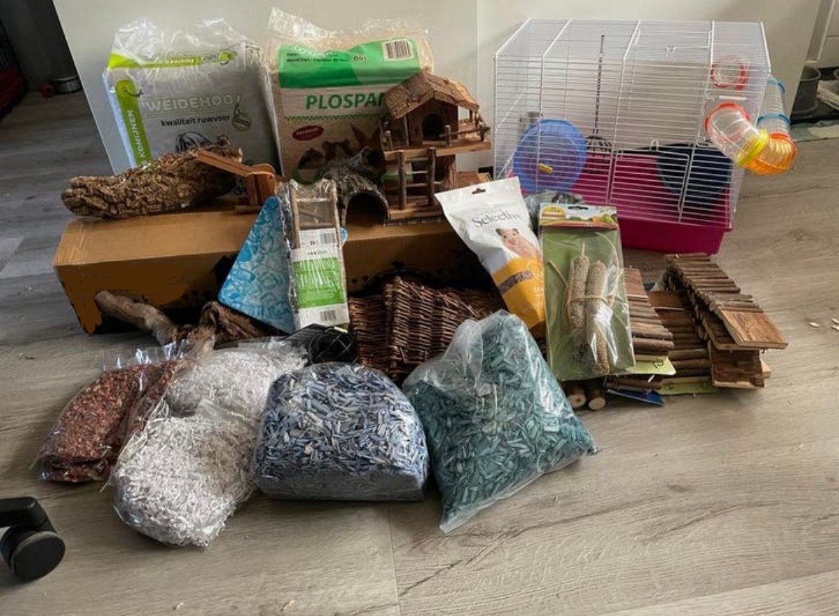 Hamsterscaping pakket | natuurlijke inrichting, Ophalen, Zo goed als nieuw