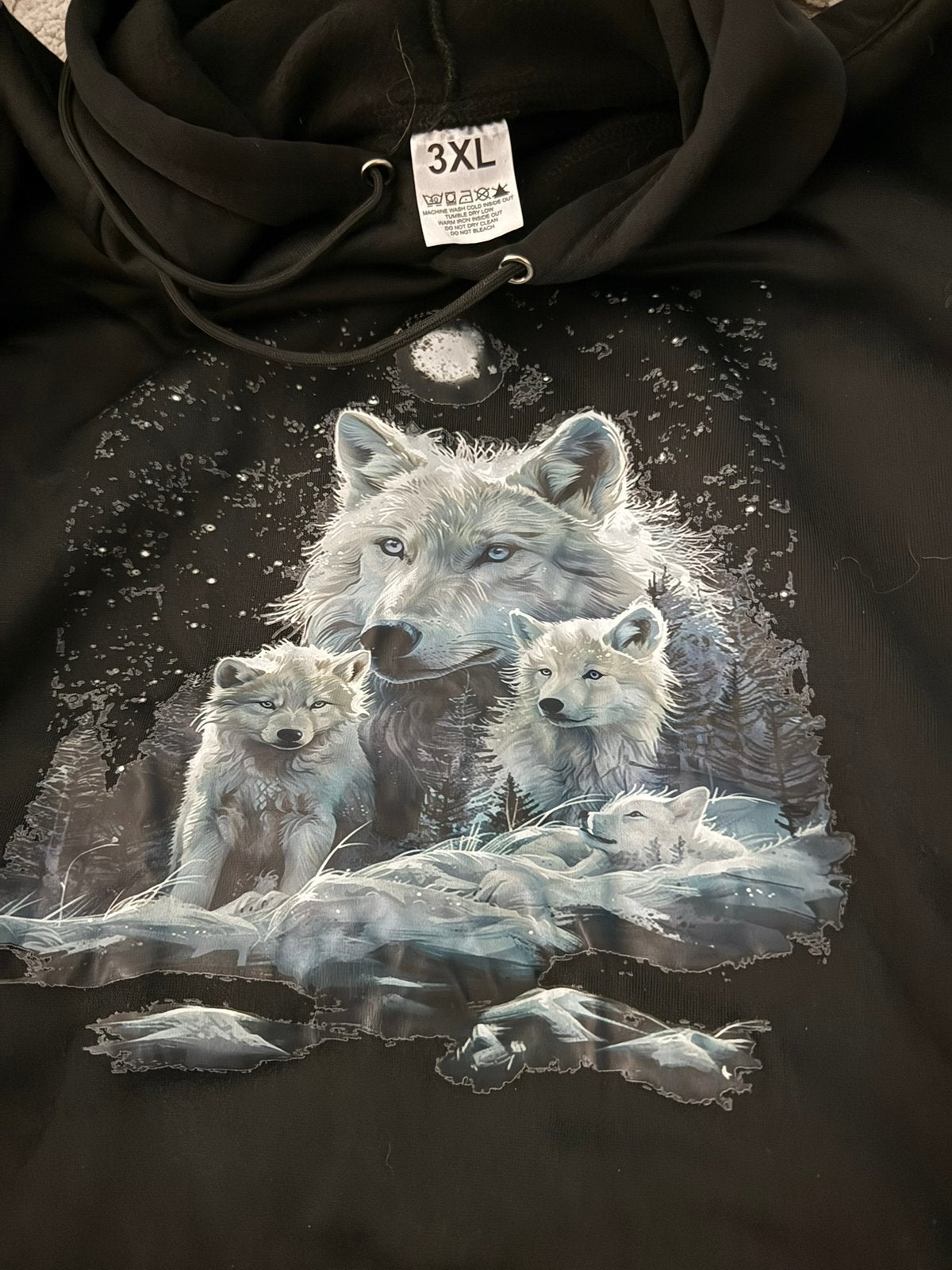 Hoodie 3XL zwitserse witte herder / wolf, Ophalen of Verzenden, Nieuw, Overige maten, Zwart