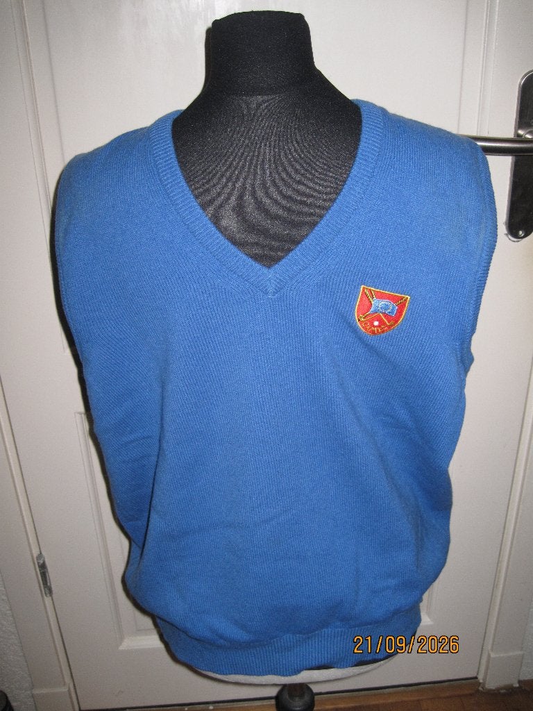 Crossways blauwe lamswollen pullover maat 44 (L), Ophalen of Verzenden, Gebruikt, Kleding, Overige merken