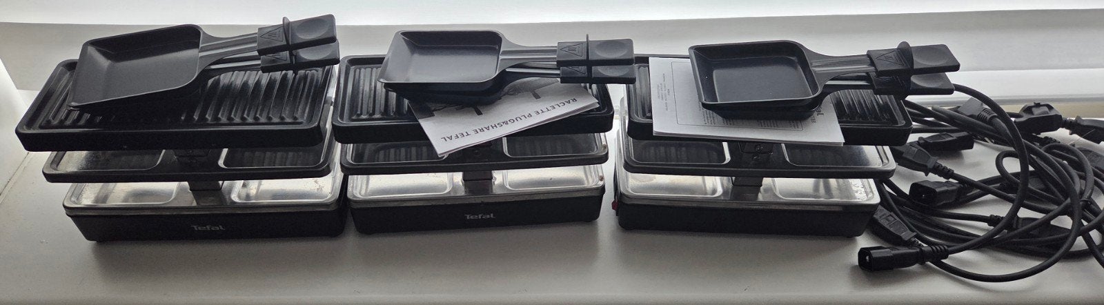 Tefal Raclette Grill Set - 3 Stuks, Ophalen of Verzenden, Gebruikt