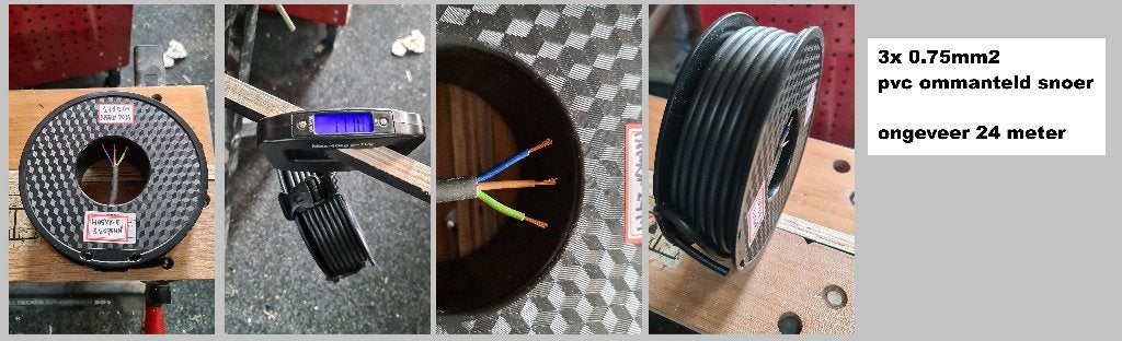 nieuw snoer/kabel op kleine katrol, Doe-het-zelf en Verbouw, Elektra en Kabels, Nieuw, Kabel of Snoer, Verzenden