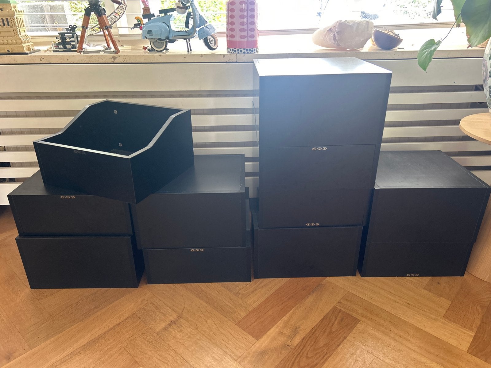 Zomo VS-Box 100/1 Zwart Platenbak - 13 stuks, Vinyl Opslag, Ophalen of Verzenden, Zo goed als nieuw, Overige instrumenten