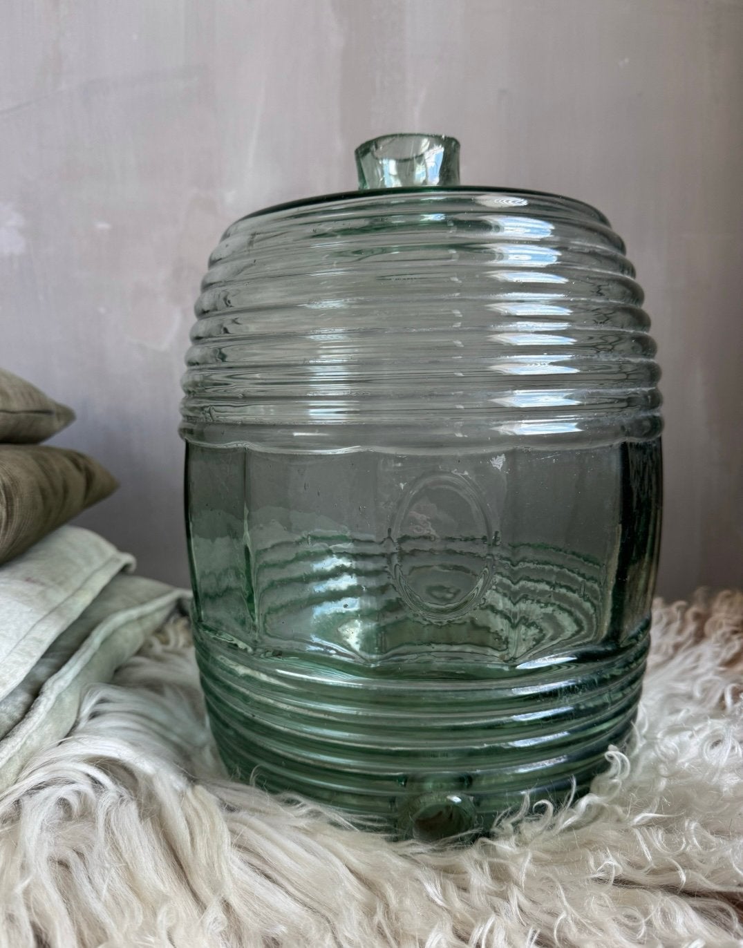 Vintage dame jeanne azijnvat glas, Ophalen