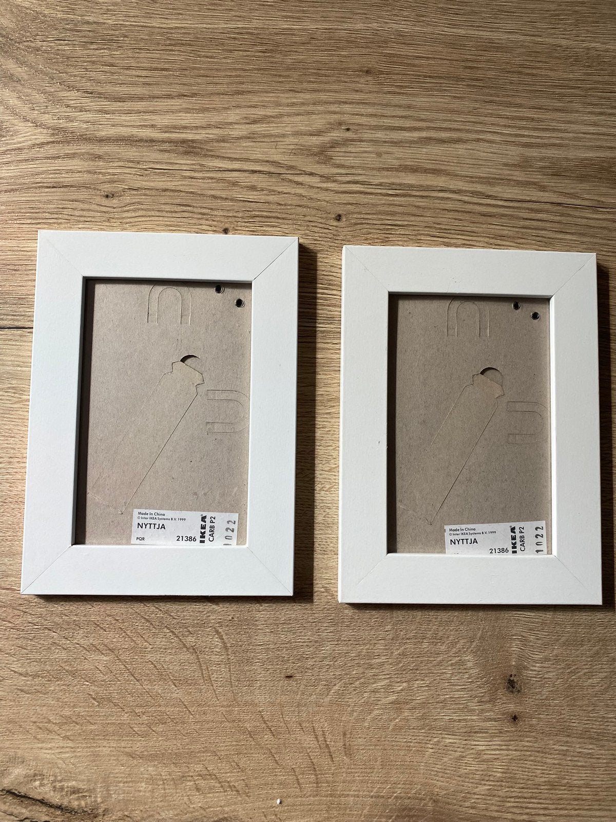 Set van 2 IKEA fotolijsten wit – vintage 1999, Ophalen of Verzenden, Gebruikt, Standaard fotolijst