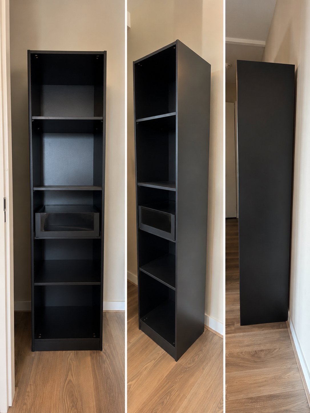 IKEA PAX Kast Zwart-bruin 50x58x201 cm met lade, Huis en Inrichting, Ophalen, Gebruikt, 200 cm of meer, 50 tot 100 cm