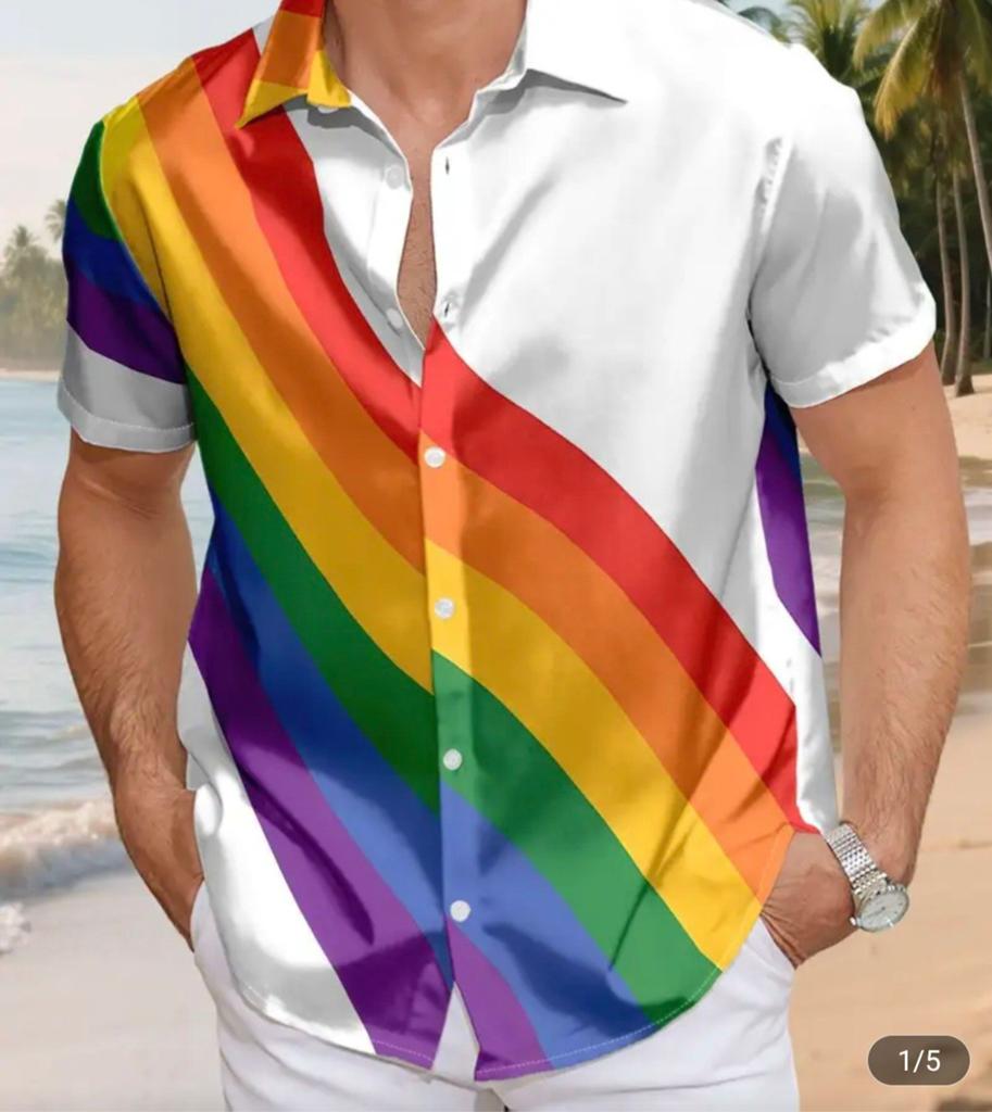 K3 regenboog bloes heren S, Overige kleuren, Onbekend, Ophalen of Verzenden, Zo goed als nieuw