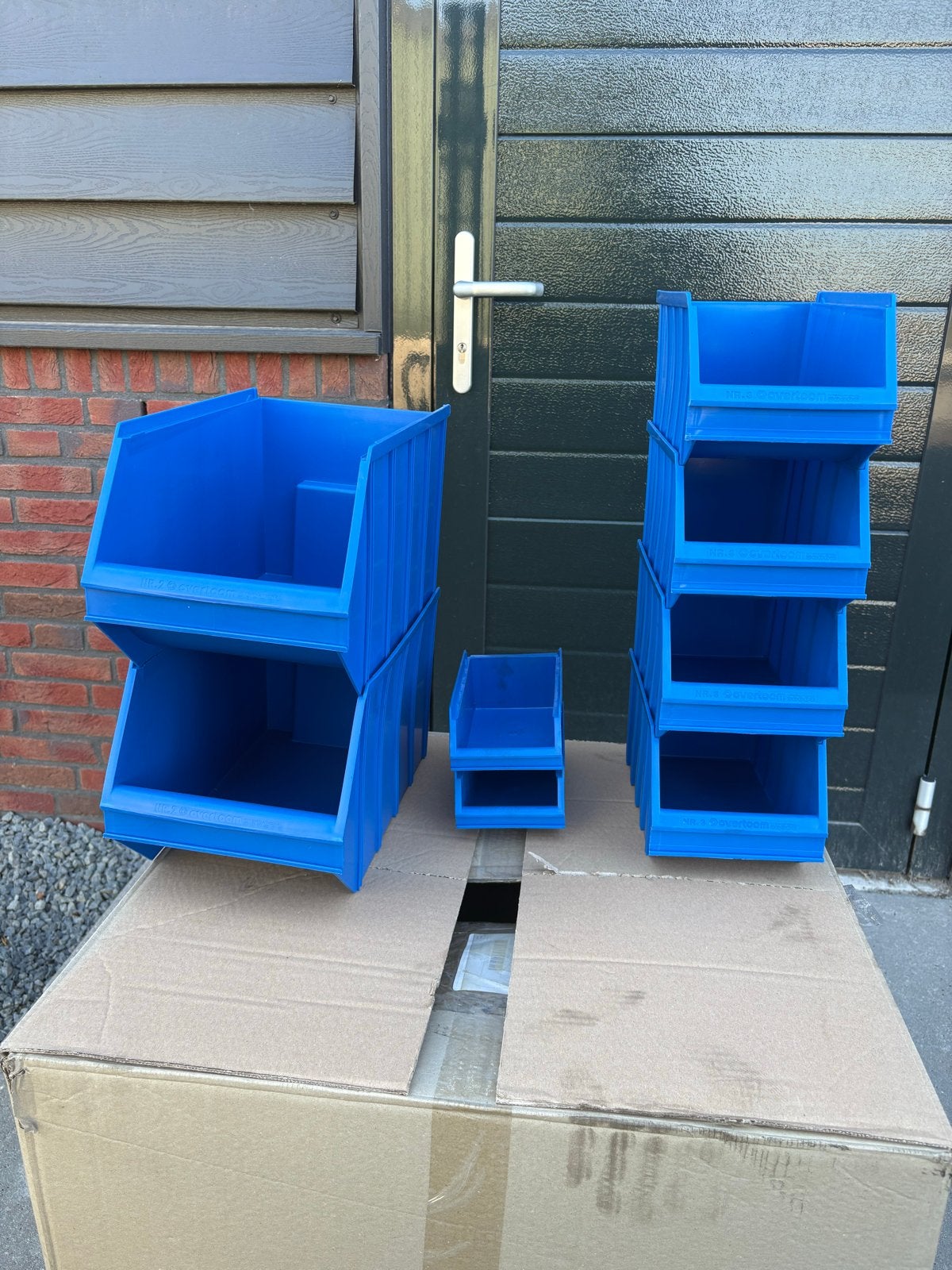 Stapelbakken / Magazijnbakken - Diverse maten, Doe-het-zelf en Verbouw, Kratten en Dozen, Ophalen, Gebruikt, Minder dan 50 cm