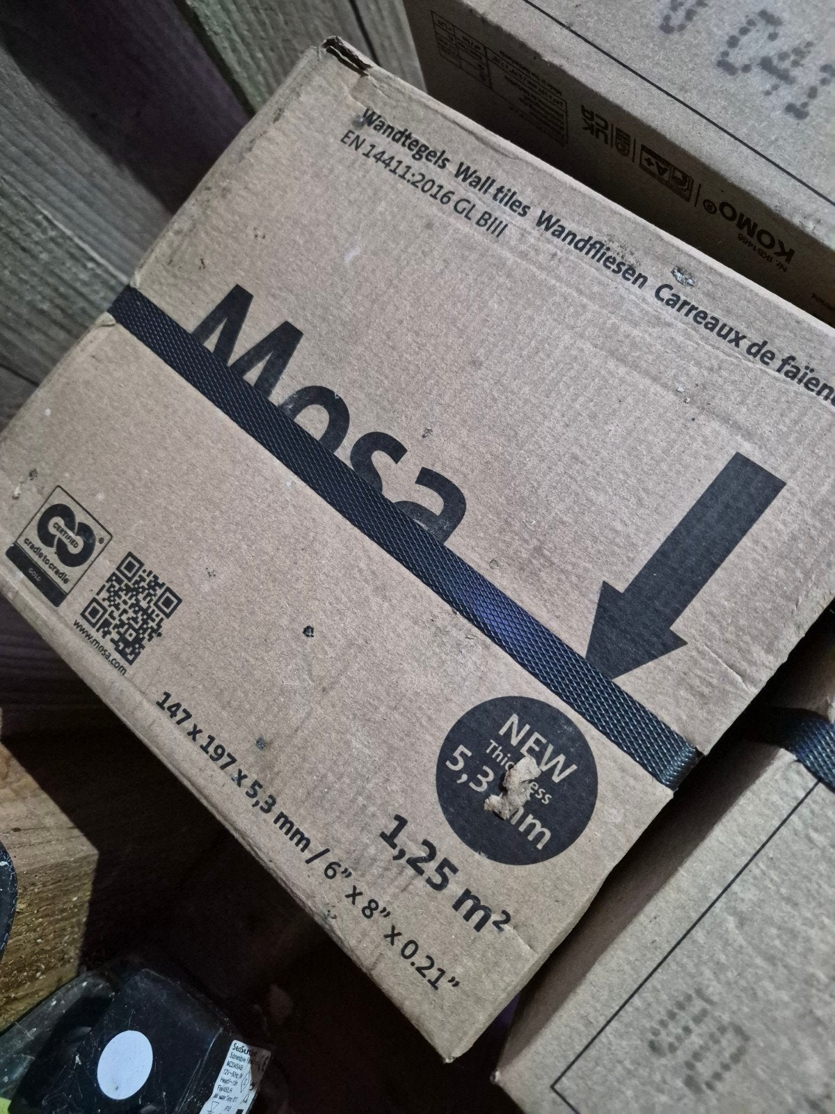 Mosa wandtegels wit 15x20 cm - 15 m² nieuw, Ophalen, Nieuw, Minder dan 20 cm, Minder dan 20 cm