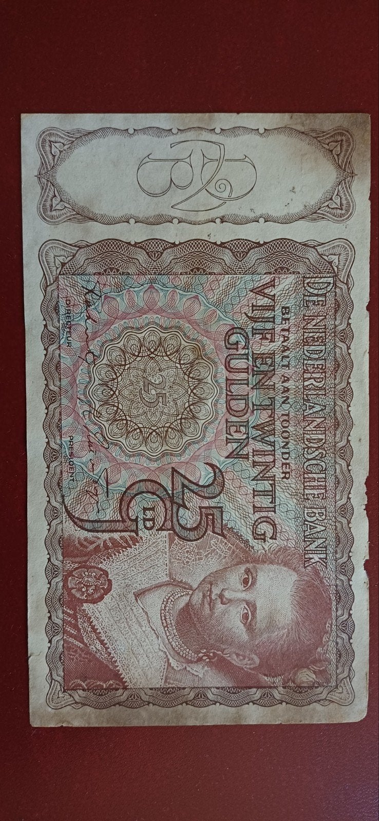 bankbiljet 25 gulden 1943, Ophalen of Verzenden, 25 gulden