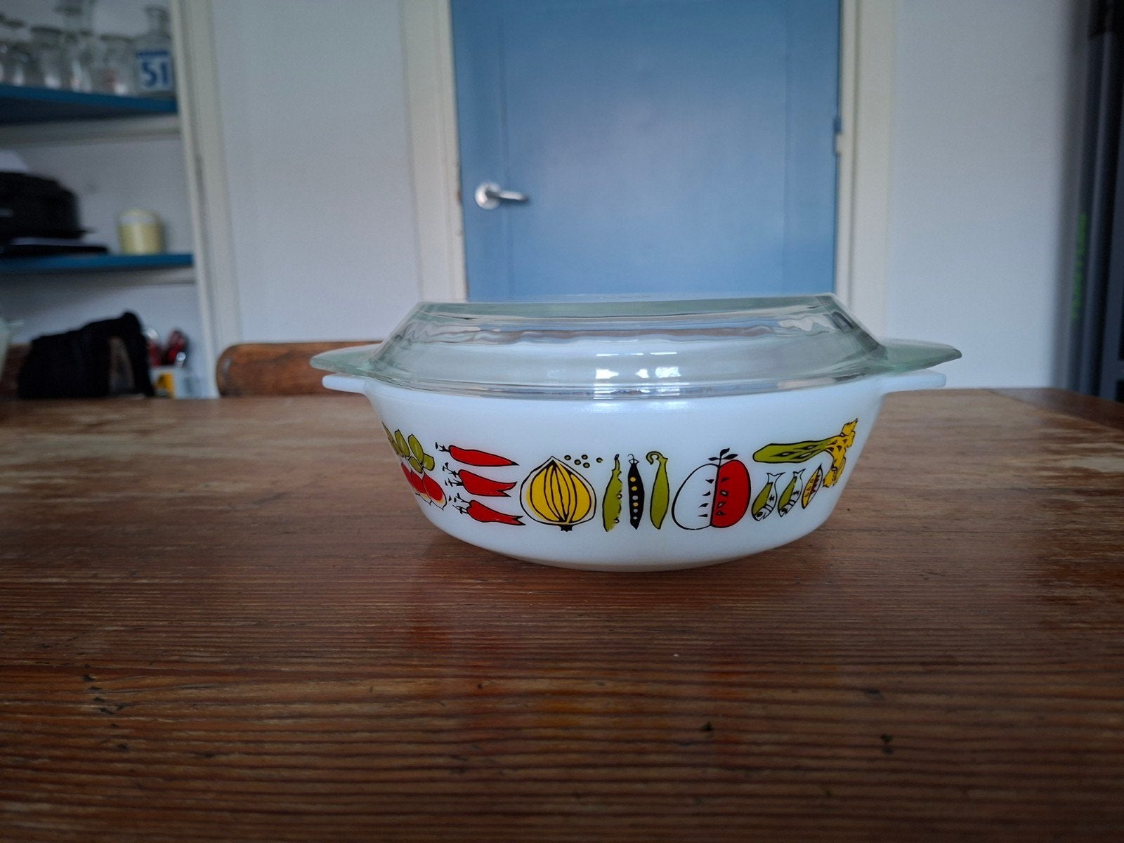 Mooie vintage JAJ Pyrex ovenschaal met "Harvest" motief, Ophalen of Verzenden