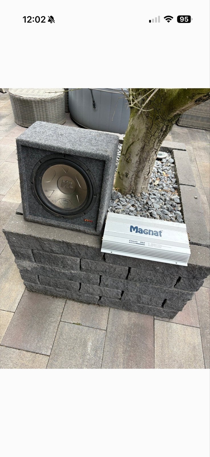 Bas box met Magnat Classic 360 versterker, Ophalen of Verzenden, Gebruikt