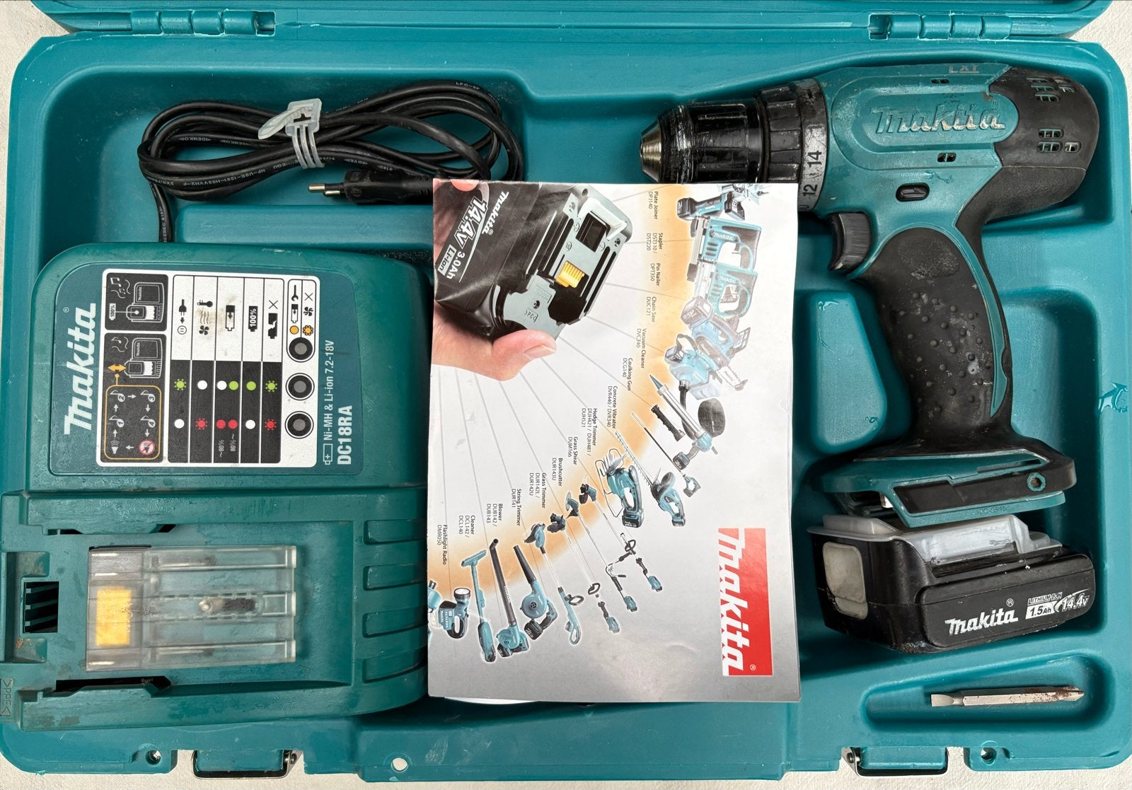 Makita Boor- en Schroefmachine (accu defect), Doe-het-zelf en Verbouw, Gereedschap | Boormachines, Ophalen of Verzenden, Gebruikt