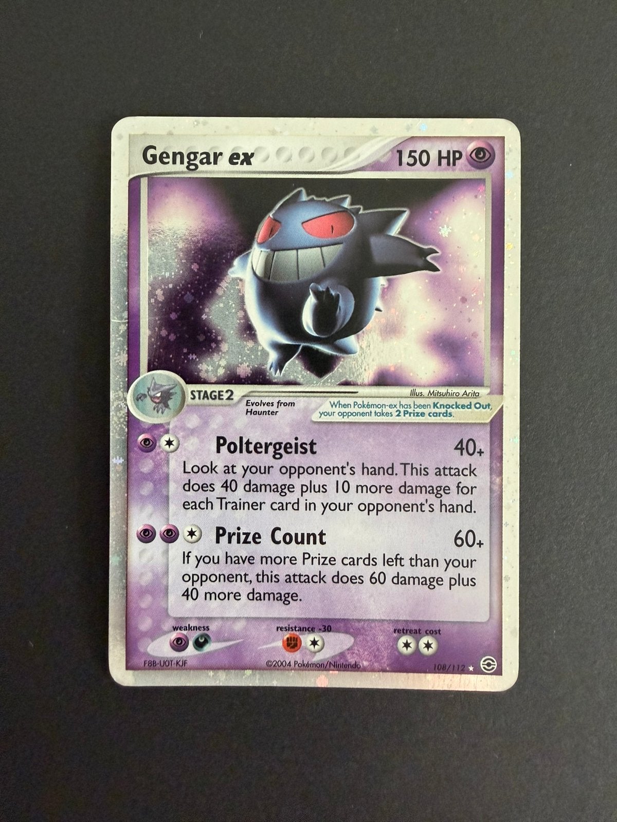 Mooie Gengar ex #108 Fire Red & Leaf Green (Vaste Prijs) !!!, Ophalen, Zo goed als nieuw, Losse kaart, Foil
