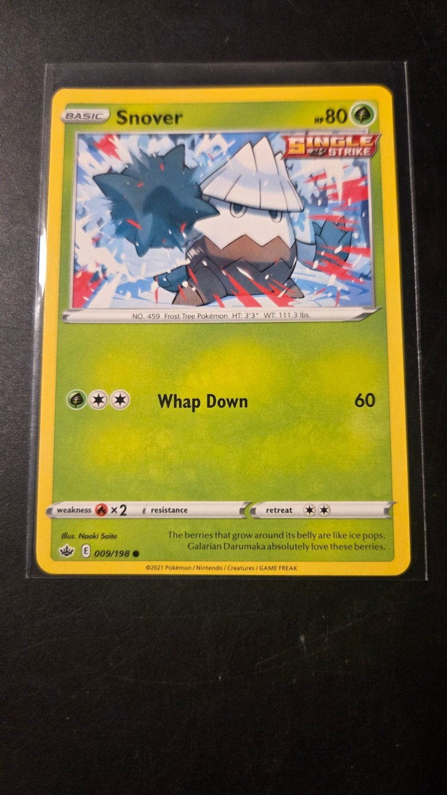 Snover 009/198 Chilling Reign Pokémon Kaart, Verzenden, Zo goed als nieuw, Losse kaart