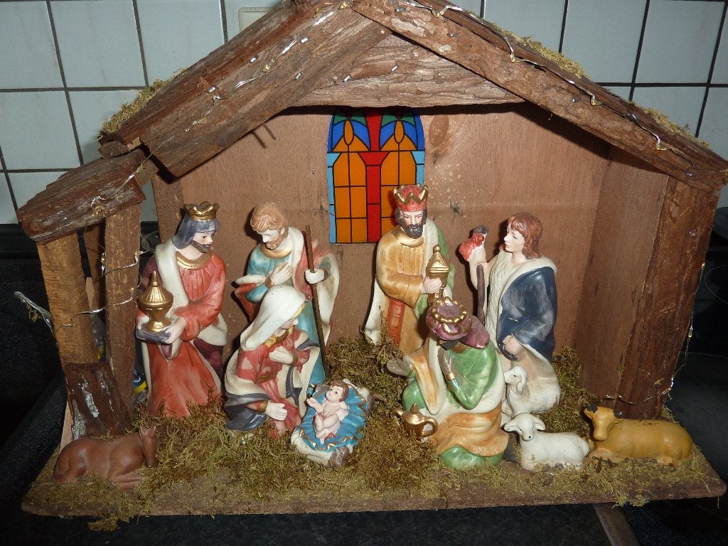 mooie kerststal, Ophalen of Verzenden, Zo goed als nieuw