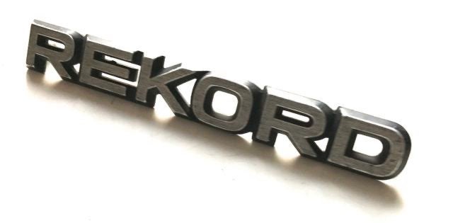 Opel Rekord letters logo embleem, Verzamelen, Automerken, Motoren en Formule 1, Ophalen of Verzenden, Gebruikt, Auto's