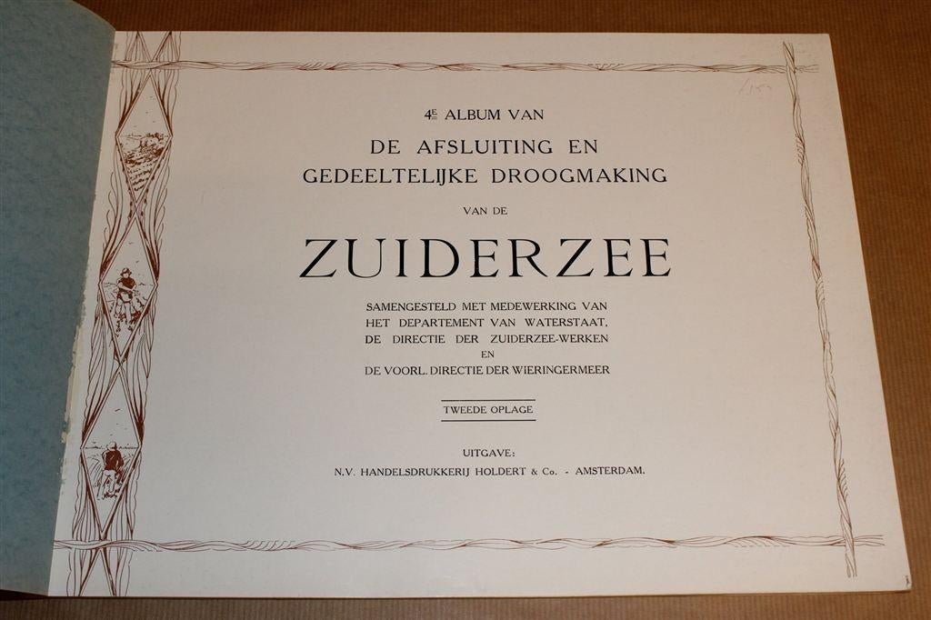 4e Album Afsluiting Zuiderzee [1932] — Antiek, Boeken, Ophalen of Verzenden, Gelezen