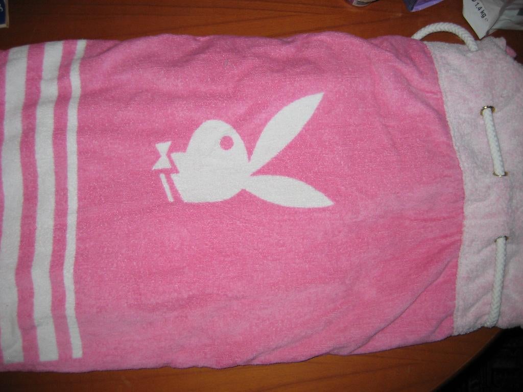 Playboy-stranddoek, kan als rugtas gedragen worden, Ophalen of Verzenden, Zo goed als nieuw, Gebruiksvoorwerp
