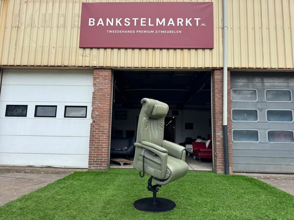 Sta-op stoel PROMINENT relax fauteuil groen leer, Huis en Inrichting, Stoelen, Ophalen, Prominent, Geen, Pahest@hotmail.nl