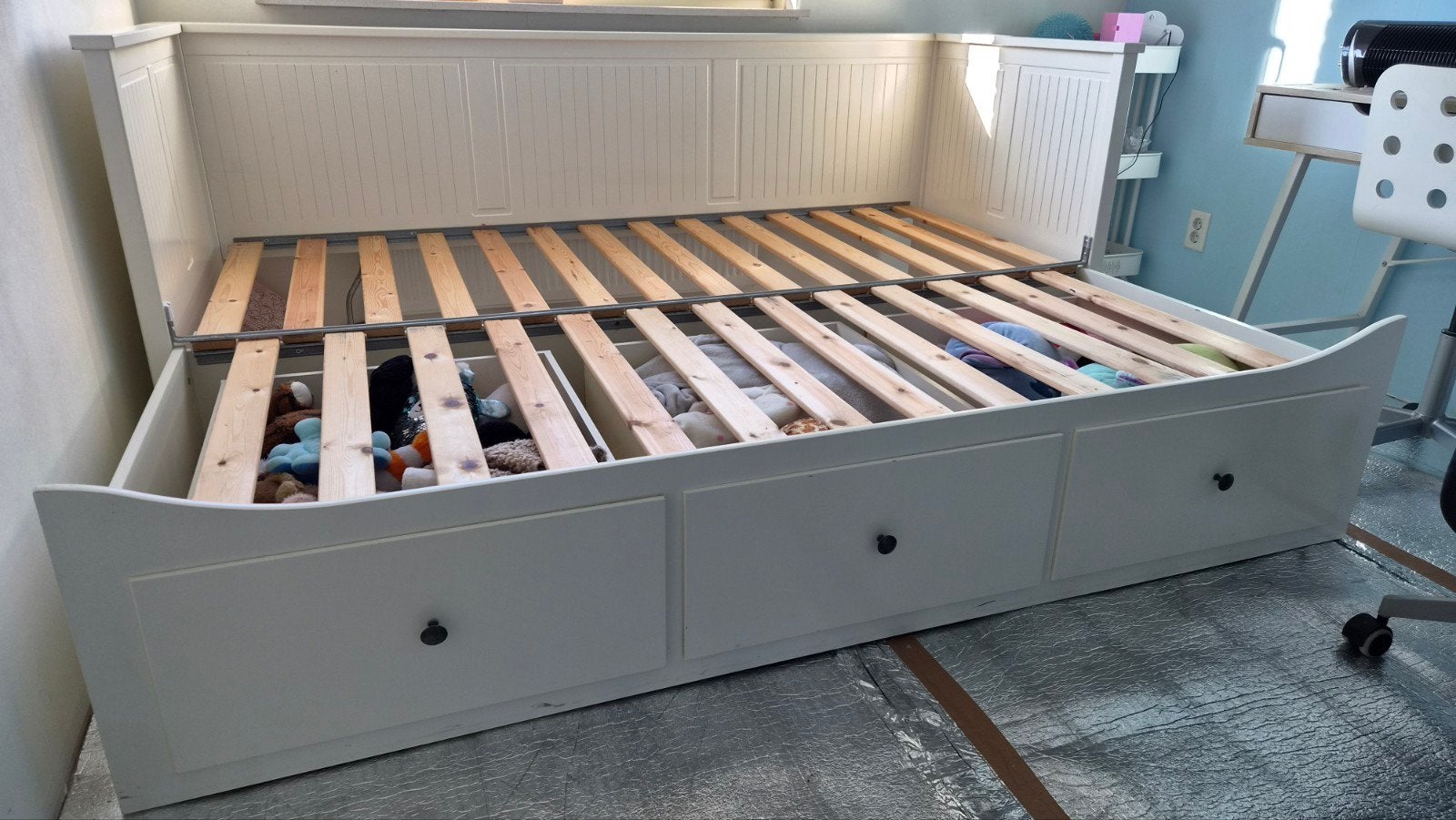 Ikea Hemnes bed, Ophalen, Verstelbaar, Scandinavisch, Klassiek, Wit