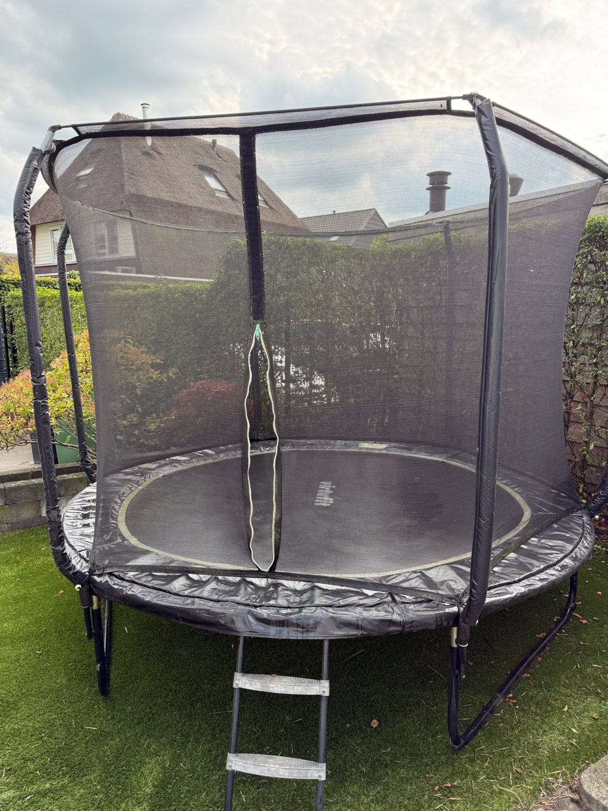 VirtuFit Trampoline met veiligheidsnet en ladder, Ophalen, Gebruikt