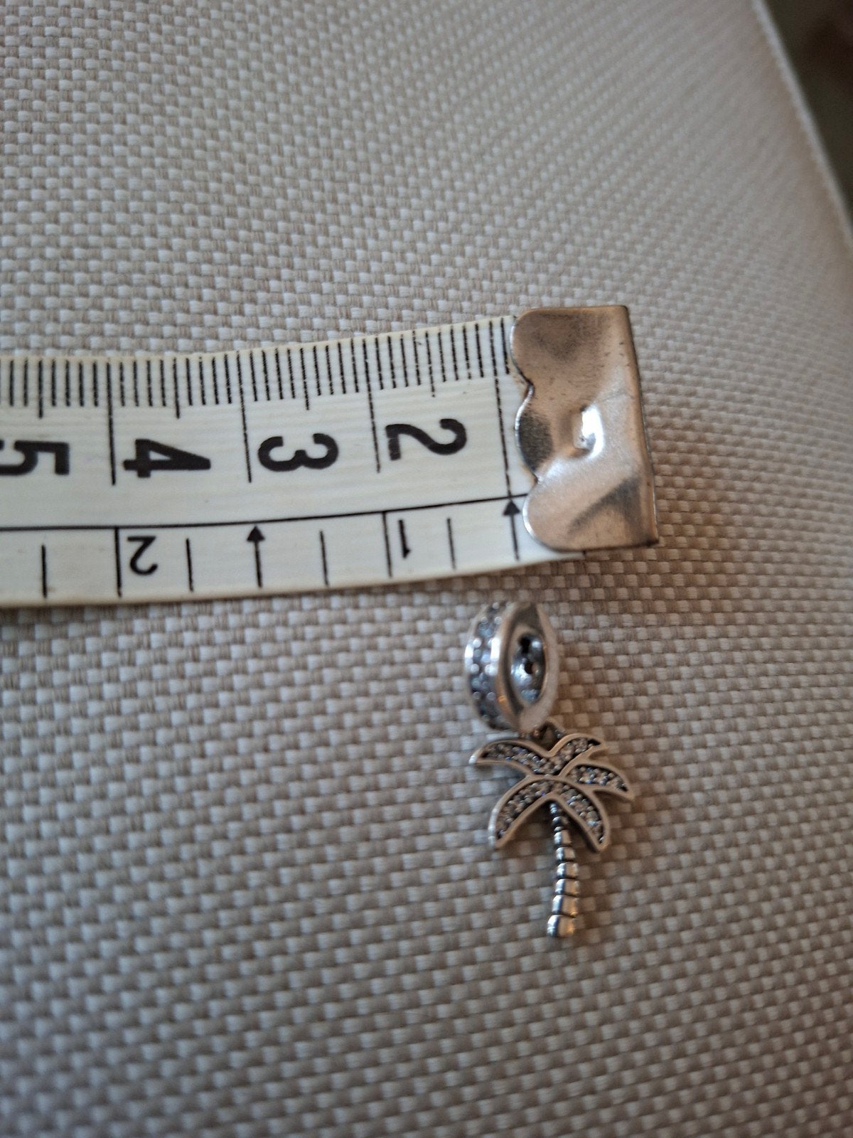 Pandora bedel palmboom met strass, Pandora, Ophalen of Verzenden, Zo goed als nieuw, 1 bedel