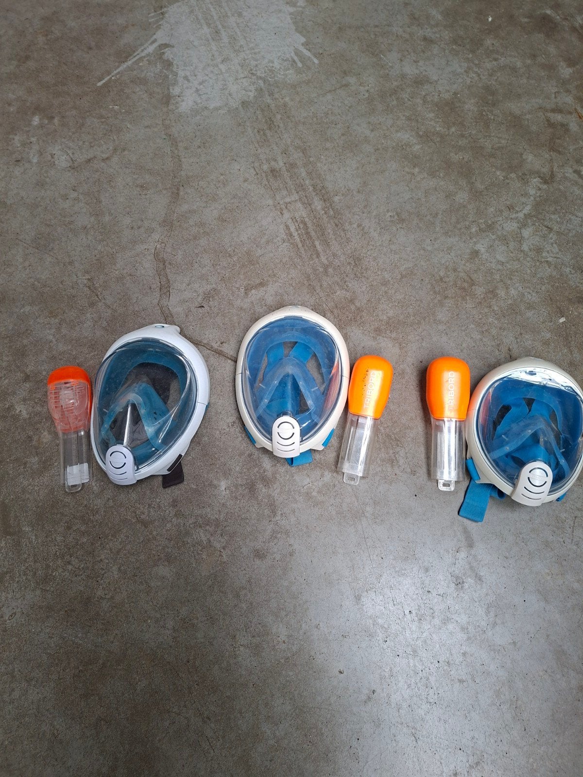 Tribord Easybreath snorkelmaskers (3 stuks), Ophalen of Verzenden, Gebruikt, Snorkelmasker
