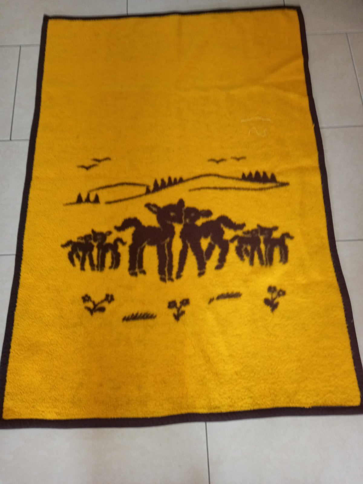 Vintage wollen dekentje ledikant, Kinderen en Baby's, Ophalen, 140 tot 160 cm, 85 tot 100 cm
