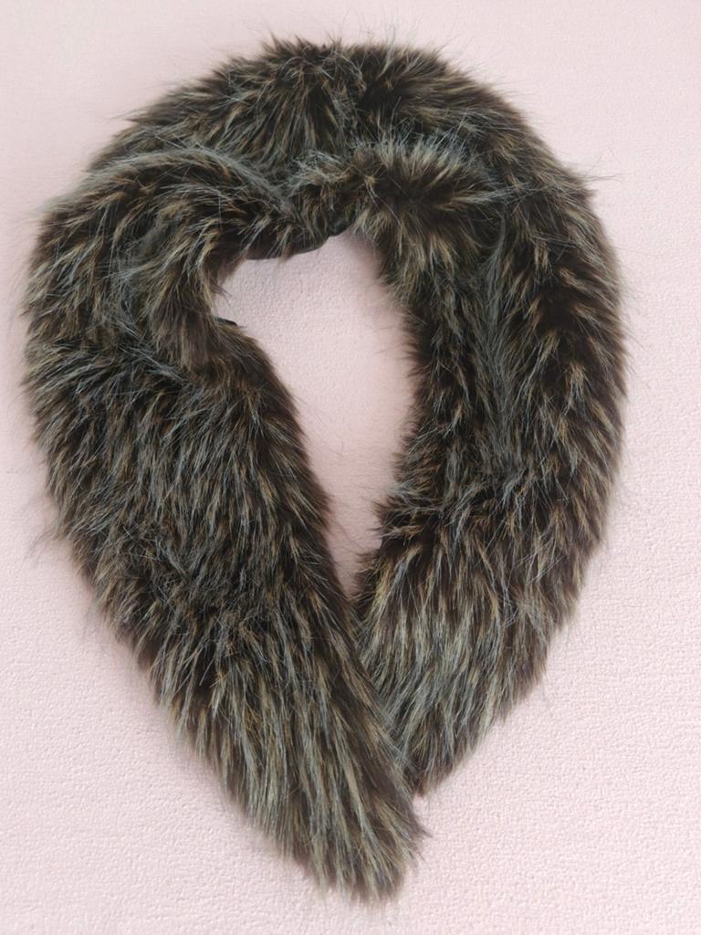 Luxe Faux Fur Kraag/Sjaal - Bruin/Grijs, Sjaal, Ophalen, Maat 38/40 (M), Onbekend