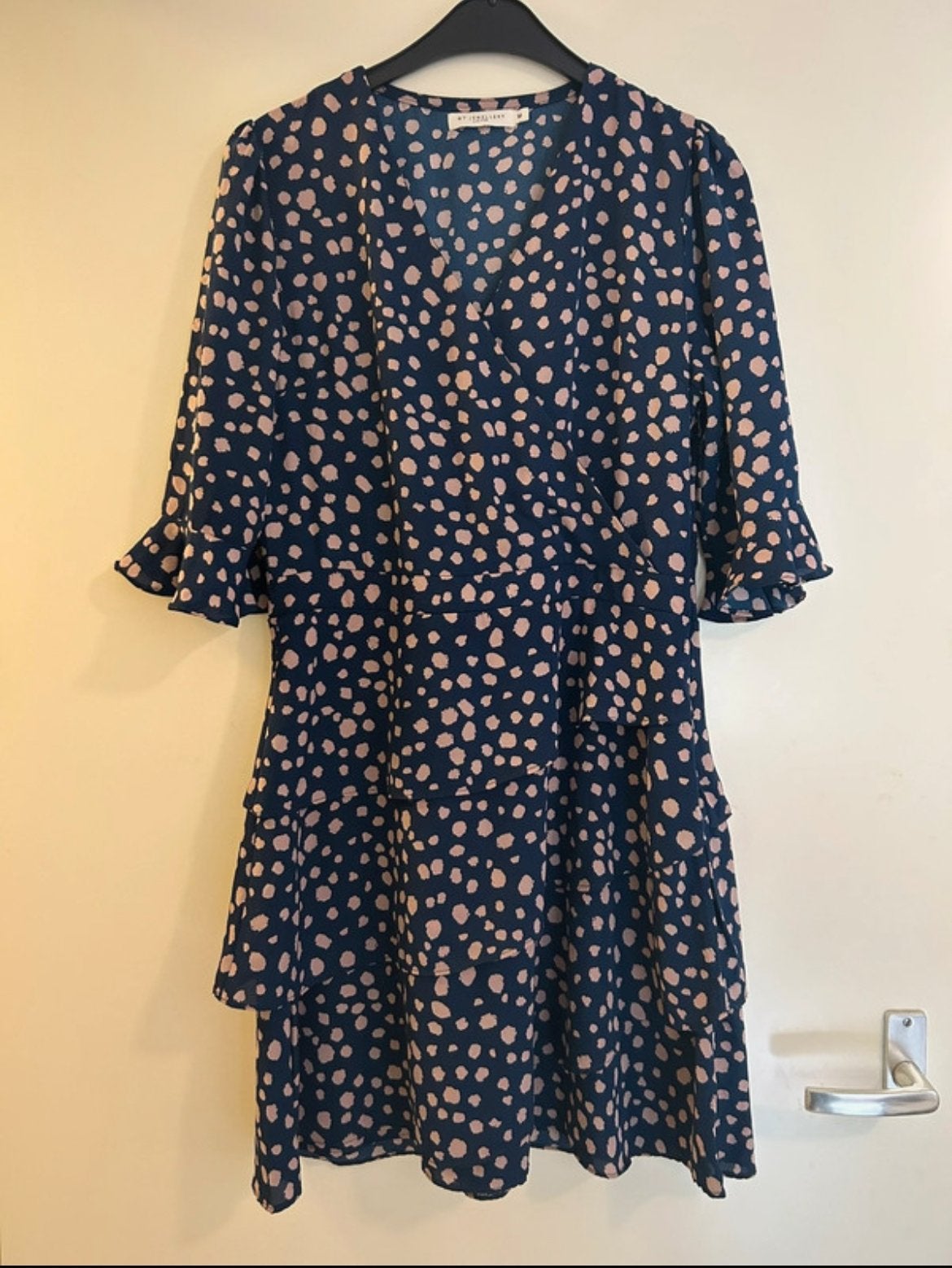 Casual jurk. M. My jewellery. Snel verzonden. Feestjurk, Kleding | Dames, Ophalen of Verzenden, Zo goed als nieuw, Blauw, Boven de knie